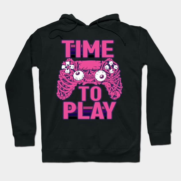 TIME TO PLAY Hoodie by CustomCraze